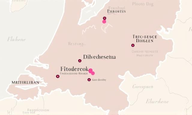 Map of Utrecht area in Utrecht, Netherlands
